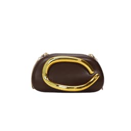 Women PU Leather Metal Handle Handbag & Removable Strap Crossbody Shoulder Bag Hand-held Shoulder Clutch Bag for Wedding Party