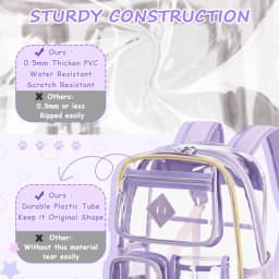 New transparent backpackPVCbackpack for outdoor fitness Waterproof Large capacity small middle and high school grade backpack