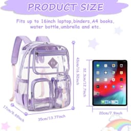 New transparent backpackPVCbackpack for outdoor fitness Waterproof Large capacity small middle and high school grade backpack