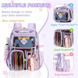 New transparent backpackPVCbackpack for outdoor fitness Waterproof Large capacity small middle and high school grade backpack