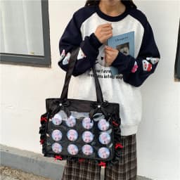 Cute Commuting Shoulder Bag Crossbody Handle Bag for Anime Fans Big Capacity JK Tote Comfortable and Versatile Texture Ita Bag