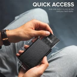Rfid Wallet Credit Card Holder Luxury Business ID Holder Card Slim Pop Up Metal Minimalist Wallet Smart Money Bags with Zipper