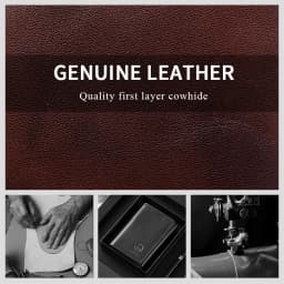 RFID Blocking Genuine Leather Wallet for Men Vintage Thin Trifold Credit Card Holder With ID Window Bill Compartment