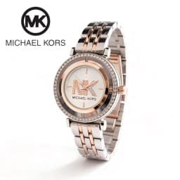 Michael Kors Women's Diamond Studded Watch Bag, Hollowed out Rotating MK Classic Watch Wallet, Exquisite Gift for Girlfriend
