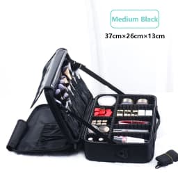 Large Capacity Makeup Case - 3 Sizes Cosmetic Organizer Brush Bag Barber Train Case for Makeup Artists Hair Cutter Sets