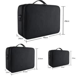 Large Capacity Makeup Case - 3 Sizes Cosmetic Organizer Brush Bag Barber Train Case for Makeup Artists Hair Cutter Sets