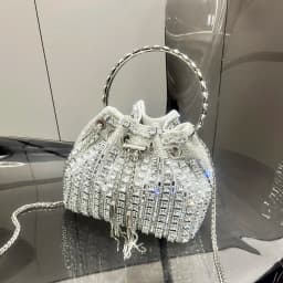 luxury Designer purses and handbags bags for women bucket clutch purse evening banquet bag Crystal rhinestone shoulder bag