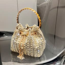 luxury Designer purses and handbags bags for women bucket clutch purse evening banquet bag Crystal rhinestone shoulder bag