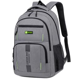 Fashion Minimalist Men’s Rucksack, Lightweight Nylon Backpack with Multiple Storage Slots for School & Weekend Trips