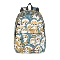 Mofusand Backpack Boy Polyester University Backpacks Pattern Fashion High School Bags Rucksack
