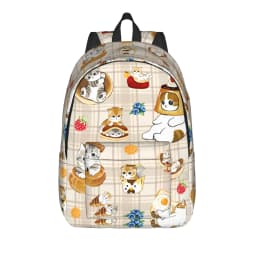 Mofusand Backpack Boy Polyester University Backpacks Pattern Fashion High School Bags Rucksack