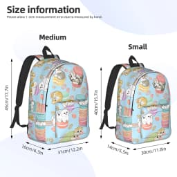 Mofusand Backpack Boy Polyester University Backpacks Pattern Fashion High School Bags Rucksack