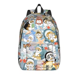 Mofusand Backpack Boy Polyester University Backpacks Pattern Fashion High School Bags Rucksack