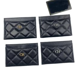 Top Quality Business Coin Purse Leather Card Holder Fashion Luxury Brand For Women Classical Genuine Sheepskin Credit Card Case