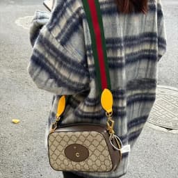 5cm Wide Shoulder Strap for GUCCI Tiger Head Camera Bag Adjustable Length Red Blue Color Blocking Bag Strap