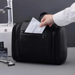 Waterproof Makeup Bag With Hanging Hook and Multiple Pockets Cosmetic Bags for Travel Essentials Toiletry Bag for Women Men