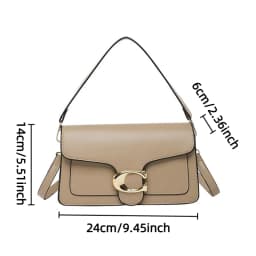 2026 New Niche Luxury Solid Color Tote Bag Vintage Minimalist Square Bag Fashion Versatile Crossbody Bag