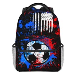 Large Capacity Football Full Width Printing Backpacks for Boy and Girls Best Gifts 2D Flat Cartoon School Bag for Children