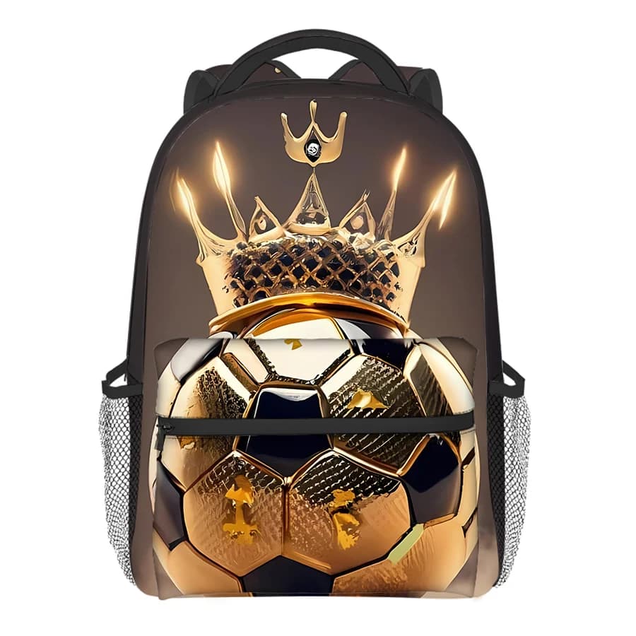 Large Capacity Football Full Width Printing Backpacks for Boy and Girls Best Gifts 2D Flat Cartoon School Bag for Children