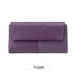 Stylish Women's Wallet Soft PU Leather Long Magnetic Clasp Wallet RFID Multi-Functional Clutch Double Zipper Tri-Fold Coin Purse