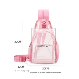 Clear Sling Bag Transparent Chest Backpack Pvc Waterproof Small Stadium Approved Pass Security Fast For Women Men Concert Events
