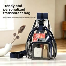 Clear Sling Bag Transparent Chest Backpack Pvc Waterproof Small Stadium Approved Pass Security Fast For Women Men Concert Events