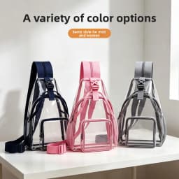 Clear Sling Bag Transparent Chest Backpack Pvc Waterproof Small Stadium Approved Pass Security Fast For Women Men Concert Events