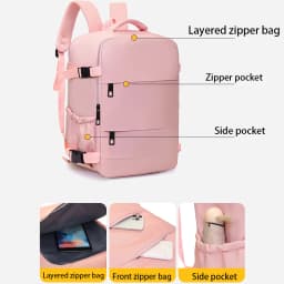 Everyday Versatile Water-resistant Laptop Backpack Trendy Unisex Design, Side Pockets for Water Bottle and Small Accessories