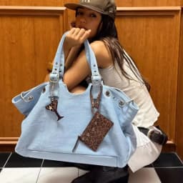 Y2K Cool Girl Motorcycle Bag For Women High-end Sense Korean Large Capacity Tote Bag Fashion Travel Shoulder Bag
