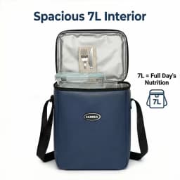 1.85 Gallon Upgraded Thickened Insulated Cooler Bag Portable Picnic Ice Bag Large Capacity Lunch Handbag for Work Shoulder Cross