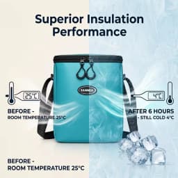 1.85 Gallon Upgraded Thickened Insulated Cooler Bag Portable Picnic Ice Bag Large Capacity Lunch Handbag for Work Shoulder Cross