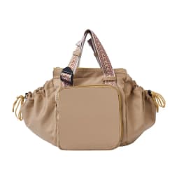 Waterproof Wear-resistant Tote Backpack, Cinch Side Pockets Partition Storage Outdoor Bag