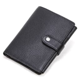 CONTACT'S Top Quality Genuine Cow Leather Wallet Men Hasp Design Short Purse With Passport Photo Holder For Male Clutch Wallets