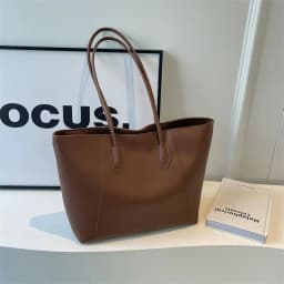 Hot Selling Light Luxury Sewing Thread PU Zipper Women's Handbag High Quality Fashionable Commuting Women's Shoulder Bag