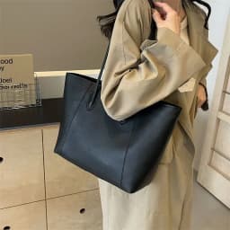 Hot Selling Light Luxury Sewing Thread PU Zipper Women's Handbag High Quality Fashionable Commuting Women's Shoulder Bag
