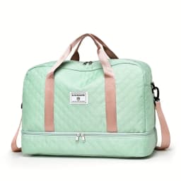 Casual Nylon Travel Luggage Bag, Large Capacity Sports and Fitness Storage, Multi Pocket Portable Weekender Overnight Bag