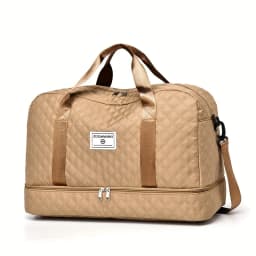 Casual Nylon Travel Luggage Bag, Large Capacity Sports and Fitness Storage, Multi Pocket Portable Weekender Overnight Bag