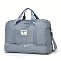 Casual Nylon Travel Luggage Bag, Large Capacity Sports and Fitness Storage, Multi Pocket Portable Weekender Overnight Bag