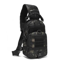 THURAM Chest Pack Travel Crossbody Bag Tactical Messenger Bag for Men Nylon Military Sling Backpack MOLLE System