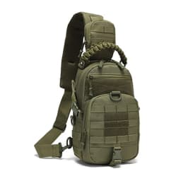 THURAM Chest Pack Travel Crossbody Bag Tactical Messenger Bag for Men Nylon Military Sling Backpack MOLLE System