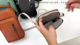 Lightweight Crossbody Messenger Bag, Women's Cow Leather Small Shoulder Purse, Multi Compartment Pocket, Vertical Phone Bag