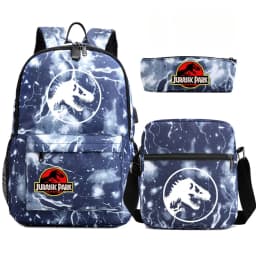Dinosaur Jurassic Park World Backpack 3Pcs Mochila Boy Girl School Book Bags Travel Rucksack Shoulder Bag Pencil case