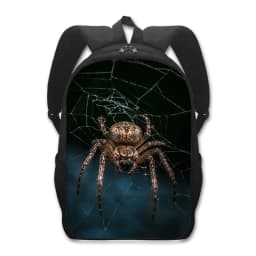 16 Inches Pet Frog Chameleon Snak Spider Animal Print Backpack Women School Bags for Travel Children Kids Book Bag Gift