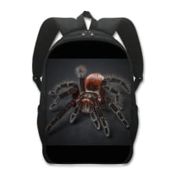 16 Inches Pet Frog Chameleon Snak Spider Animal Print Backpack Women School Bags for Travel Children Kids Book Bag Gift