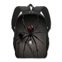 16 Inches Pet Frog Chameleon Snak Spider Animal Print Backpack Women School Bags for Travel Children Kids Book Bag Gift
