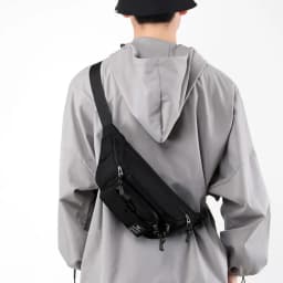 Casual Nylon Men Waist Fanny Pack Solid Color Multi-Pocket Sling Chest Bag Anti-theft Large-capacity Male Pouch Purse