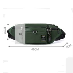 Casual Nylon Men Waist Fanny Pack Solid Color Multi-Pocket Sling Chest Bag Anti-theft Large-capacity Male Pouch Purse