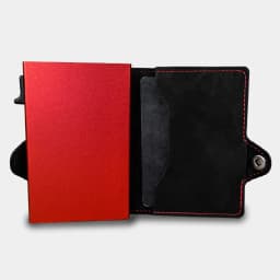 CASEKEY Men Wallet Billetera RFID Blocking Pop Up Credit Card Holder Mini Purse Pu Leather Cardholder Tarjetero with Coin Purse