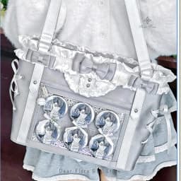Japanese Sweet Women Ribbon Ita Bag Fashion Large Capacity Tote Bag Aesthetic Shoulder Bag Cute Lolita Girl Transparent Handbags