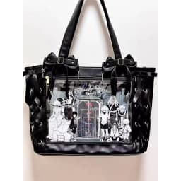 Japanese Sweet Women Ribbon Ita Bag Fashion Large Capacity Tote Bag Aesthetic Shoulder Bag Cute Lolita Girl Transparent Handbags